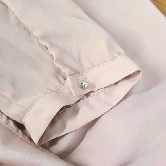 H&M Long Sleeve Pink Tie Up Front‎ Wrap Mini Dress Size 2 - Picture 3 of 8